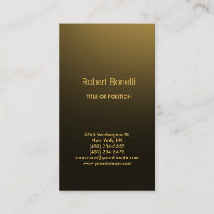 Yellow Brown Gold Tones Modern Business Card