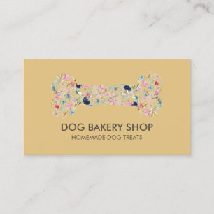 Yellow Brown Homemade Dog Treats Business Card