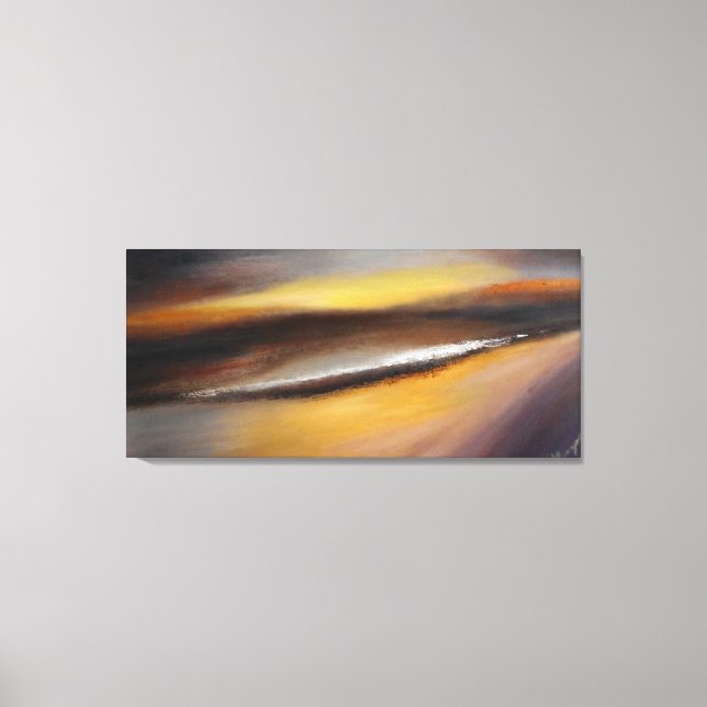 Yellow Brown Sunset Canvas Print (Front)