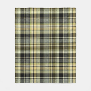 Yellow-brown tartan plaid.  fleece blanket