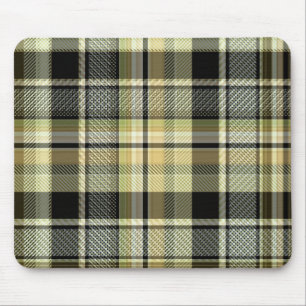 Yellow-brown tartan plaid. mouse pad