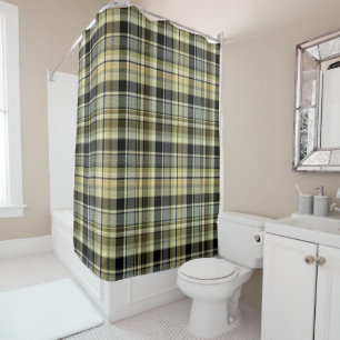 Yellow-brown tartan plaid. shower curtain