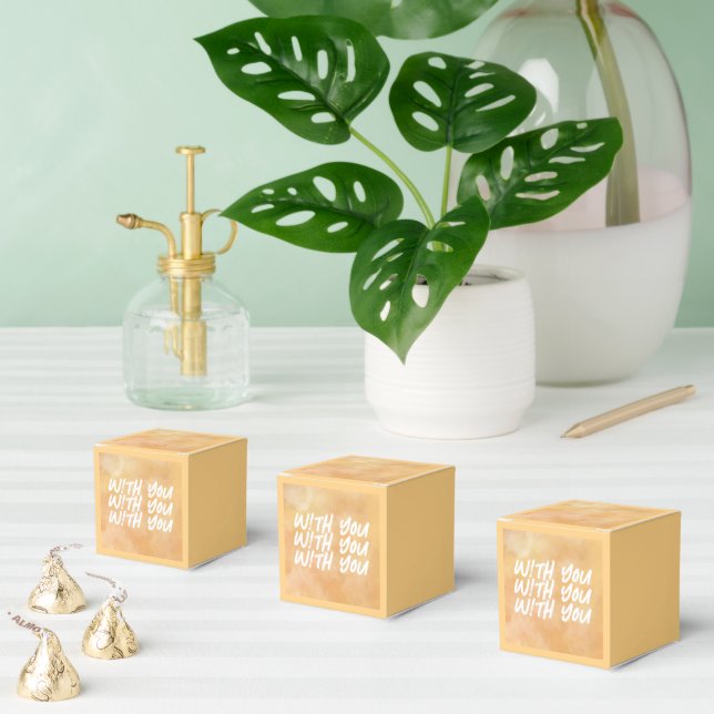 Yellow - Brown Valentine's Day Favour Box (Multiple)