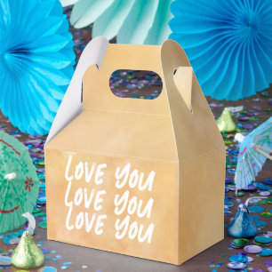 Yellow - Brown Valentine's Day Favour Box