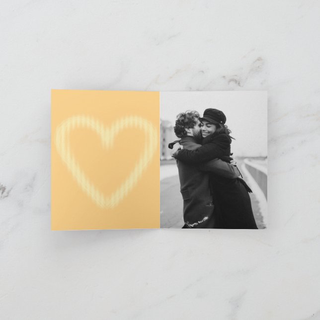 Yellow - Brown Valentine's Day Holiday Card (Inside)
