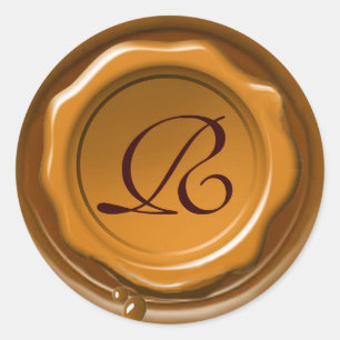 YELLOW BROWN  WAX SEAL Monogram