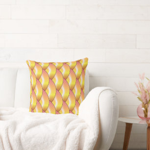 yellow bubble pattern cushion