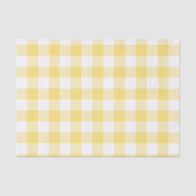 Yellow Buffalo Check Pattern Tissue Paper (Front)
