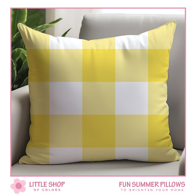 Yellow Buffalo Check Plaid Cushion (Creator Uploaded)