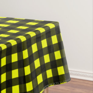 Yellow Buffalo Large Plaid Tablecloth