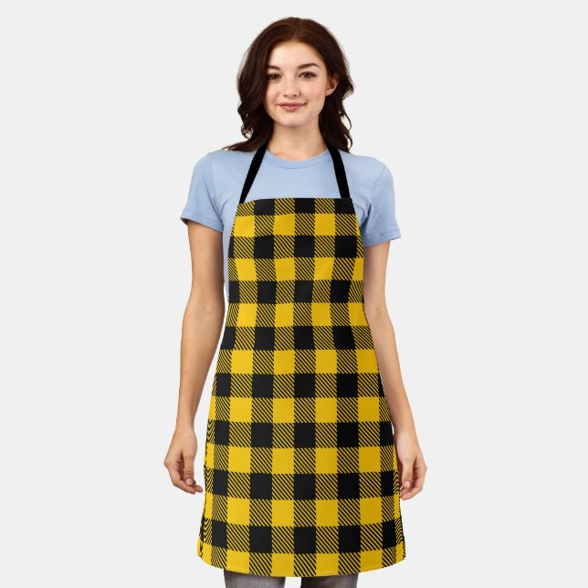 Yellow buffalo plaid Apron (Worn)