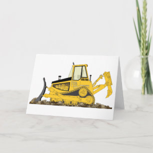 Yellow Bulldozer Card