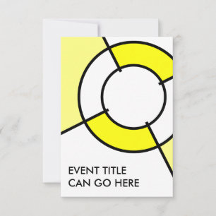 yellow bullseye invitation