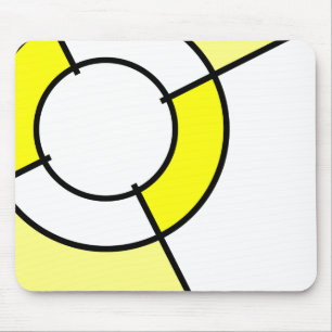 yellow bullseye mouse pad