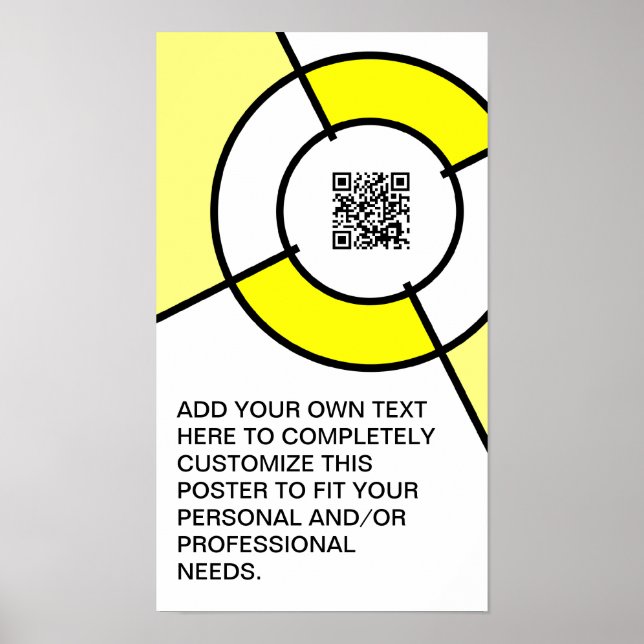 yellow bullseye QR code Poster (Front)