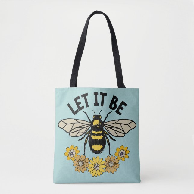 Yellow Bumble Bee Tote: Nature-Inspired Elegance Tote Bag (Front)