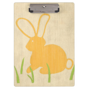 Yellow Bunny and Green Grass by Chariklia Zarris Clipboard