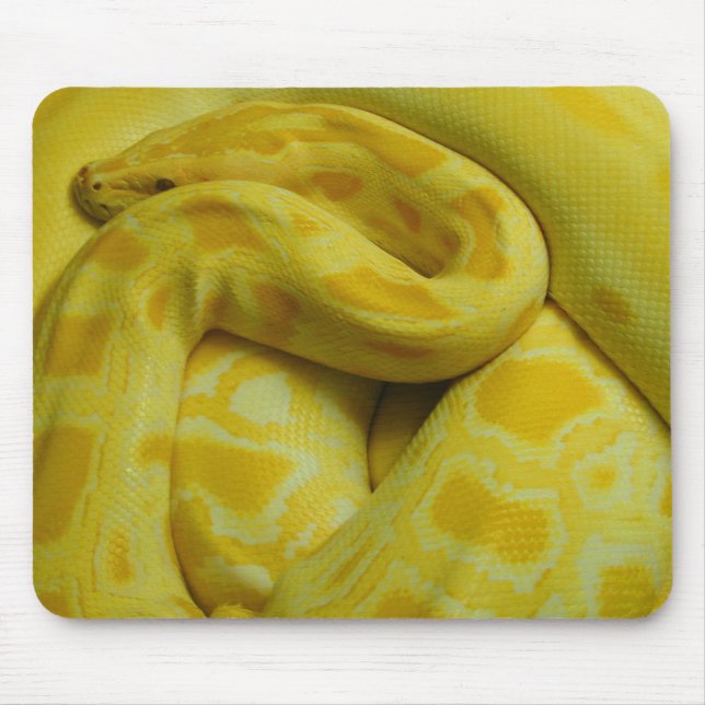 Yellow Burmese Python Mouse Pad (Front)