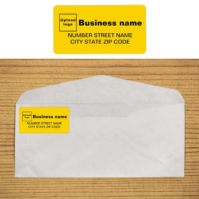 Yellow Business Address Label (Yellow business address label on envelope)