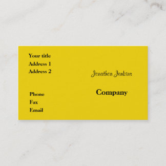Yellow Business Card