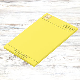 Yellow business logo letterhead post-it notes