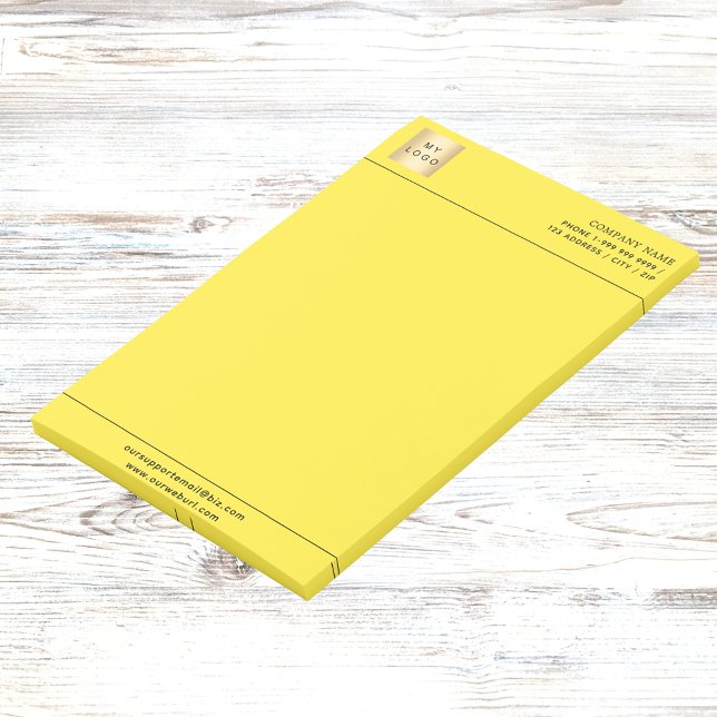 Yellow business logo letterhead post-it notes (Creator Uploaded)