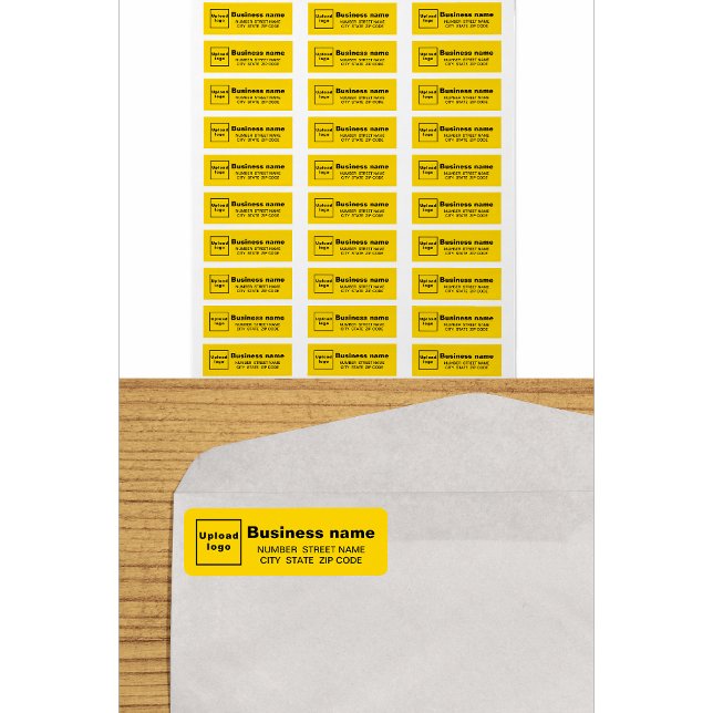 Yellow Business Return Address Labels (Creator Uploaded)