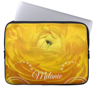 Yellow Buttercup Personalised Laptop Sleeve