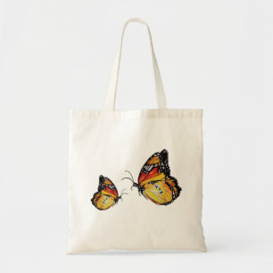 Yellow Butterflies Drawing Budget Tote Bag
