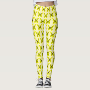 Yellow Butterflies You Choose Background Colour Leggings