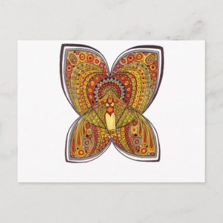 Yellow Butterfly Angel Postcard