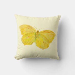 Yellow Butterfly Common Brimstone flying Cushion