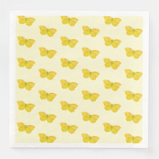 Yellow Butterfly Common Brimstone flying Napkin
