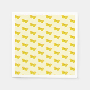 Yellow Butterfly Common Brimstone flying    Napkin