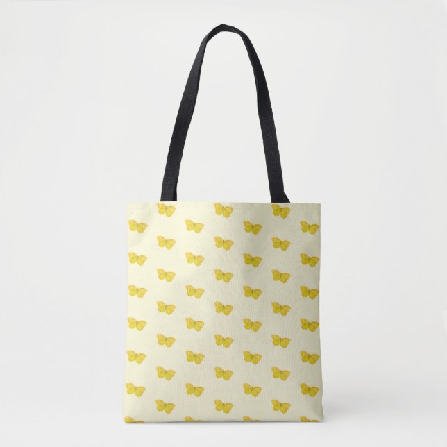Yellow Butterfly Common Brimstone Flying   Tote Bag (Front)