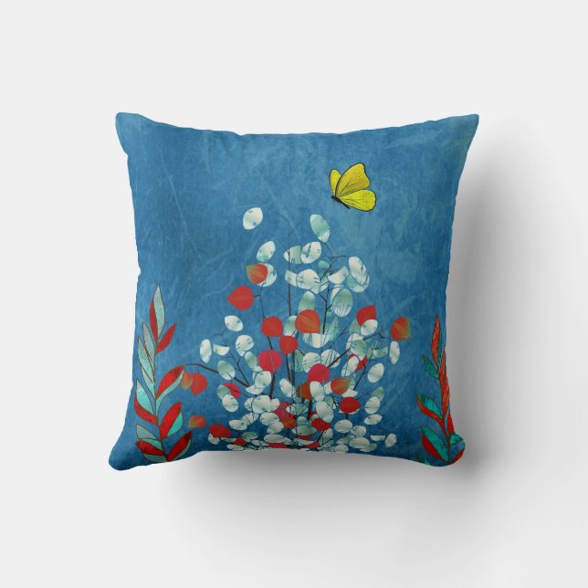 Yellow Butterfly Cushion (Back)