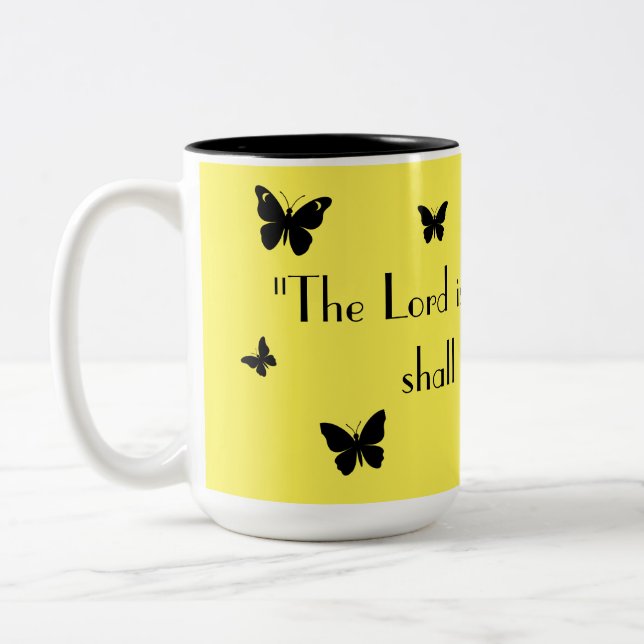 Yellow Butterfly Faith Mug (Left)