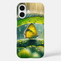 Yellow Butterfly In a Rain Shower