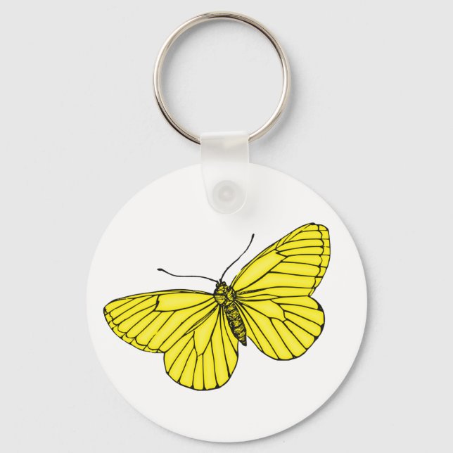 Yellow Butterfly Key Ring (Front)