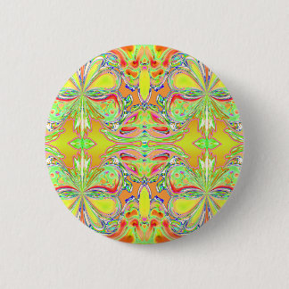 "Yellow Butterfly Mandala" Button