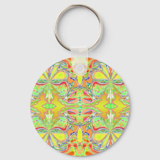 "Yellow Butterfly Mandala" Keychain