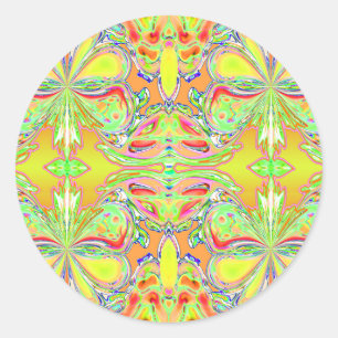 "Yellow Butterfly Mandala" Stickers