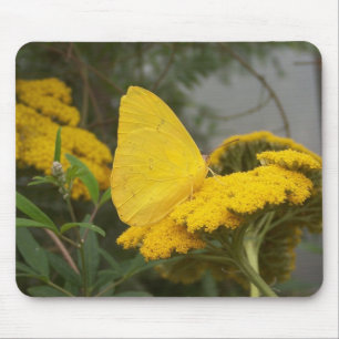 Yellow Butterfly Mousepad