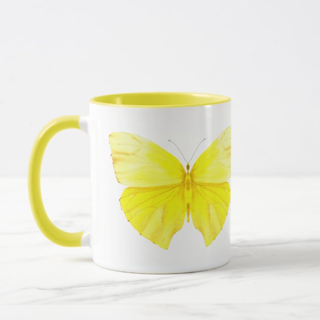 Yellow Butterfly Mug (Left)