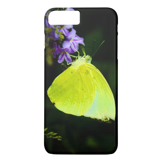 Yellow Butterfly on Purple Flower Case-Mate iPhone Case (Back)