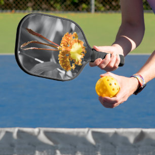 Yellow Butterfly Orchid Flower Pickleball Paddle