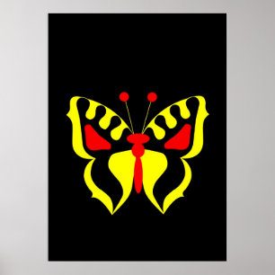 Yellow Butterfly Poster