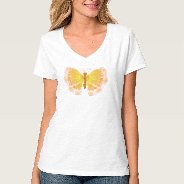 yellow butterfly summer fun T-Shirt (Front)