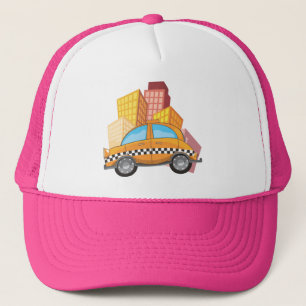 yellow+cab,cartoon+taxi,new+york+cab,taxis,cartoon trucker hat