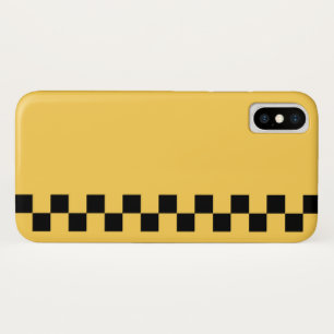 Yellow cab chequered pattern Case-Mate iPhone case